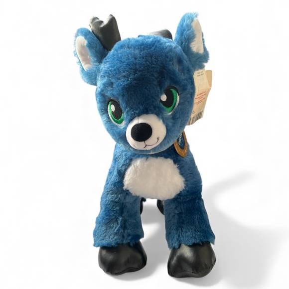 New Build a Bear Christmas Reindeer Tinsel With Tags Blue White 14" Tall - Picture 3 of 10